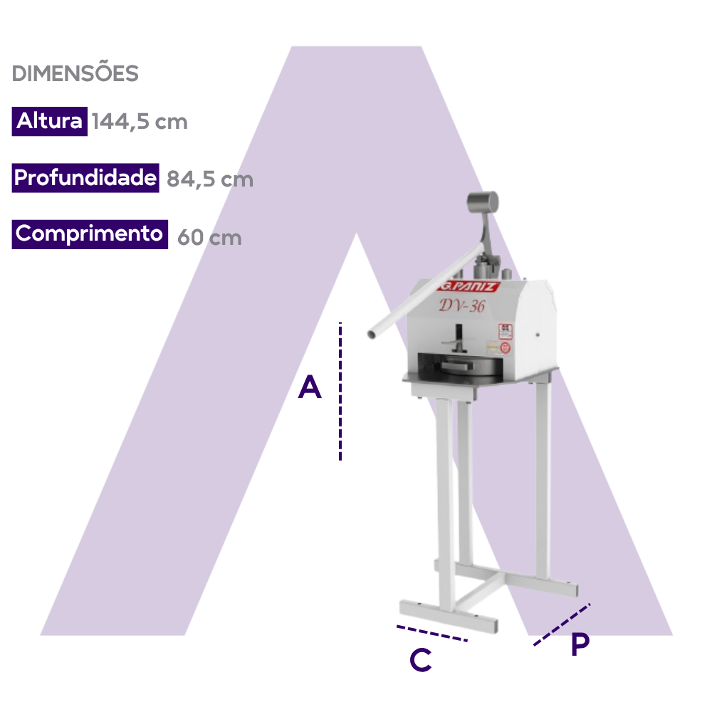 DV-36 cpedestal DIMENSOES